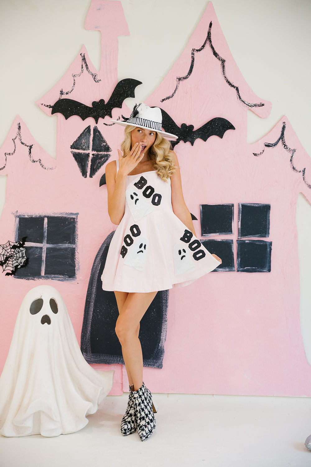 BOO GHOST PINK DRESS