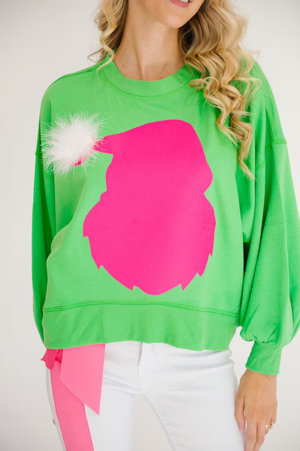 SANTA BABY GREEN PULLOVER PULLOVER Judith March