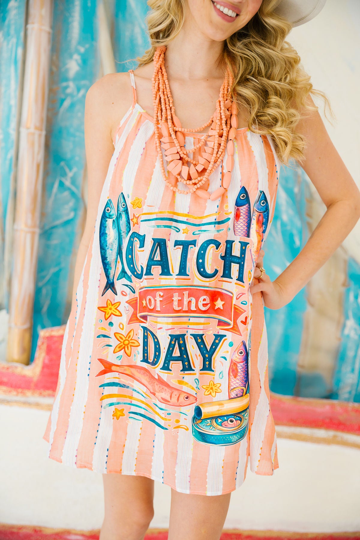CATCH OF THE DAY PINK SHIFT DRESS DRESS Judith March