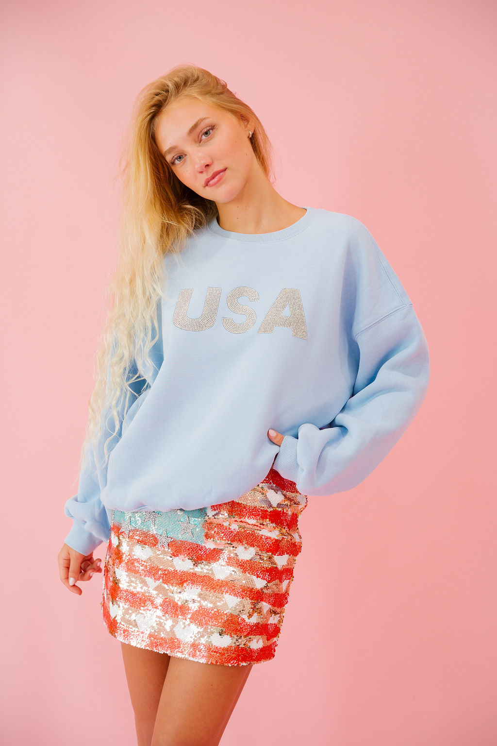 USA BABY BLUE PULLOVER pullover Judith March   