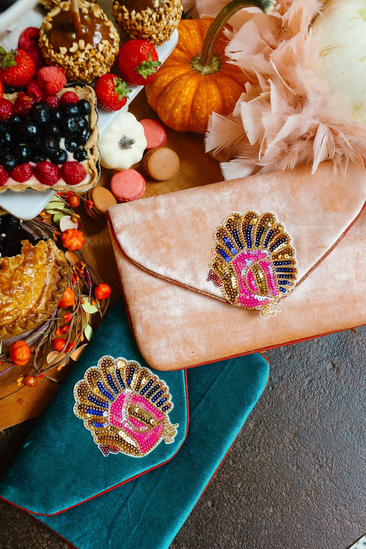 THANKSGIVING VELVET CLUTCHES Clutch Judith March