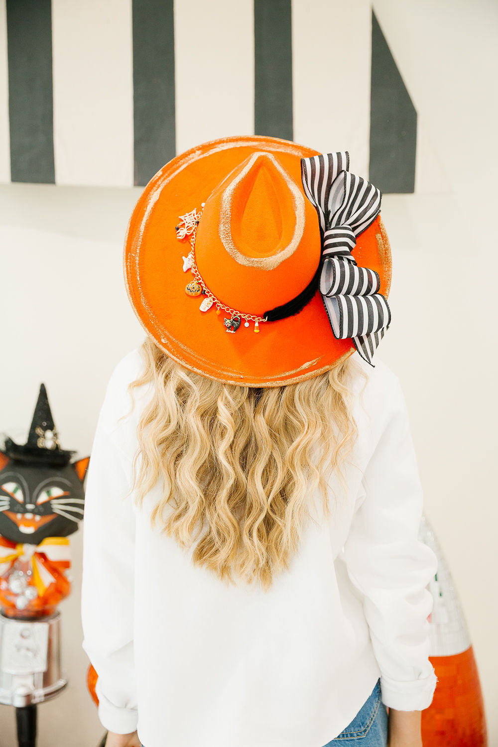 PUMPKIN PARADE ORANGE RANCHER HAT TRUCKER HAT Judith March