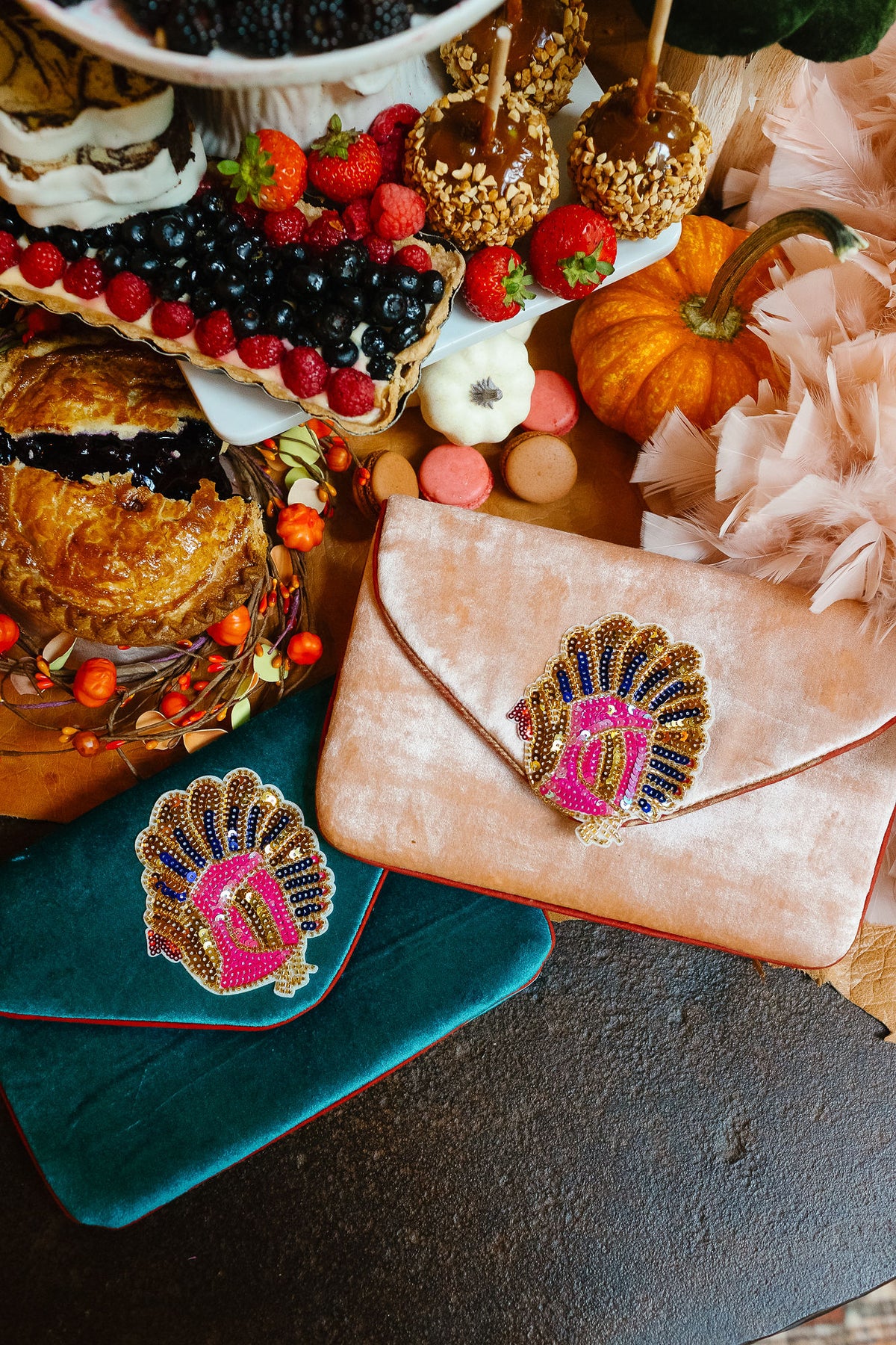 THANKSGIVING VELVET CLUTCHES Clutch Judith March