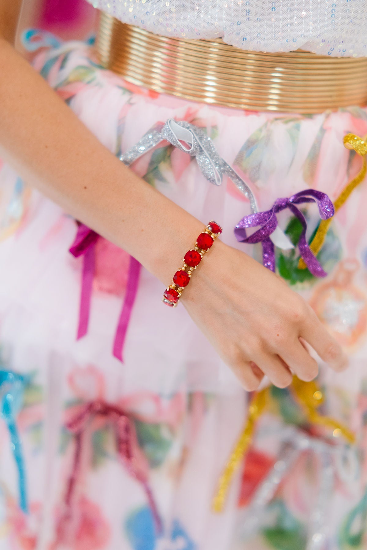 RUBY RADIANCE STATEMENT BRACELET NECKLACE Judith March