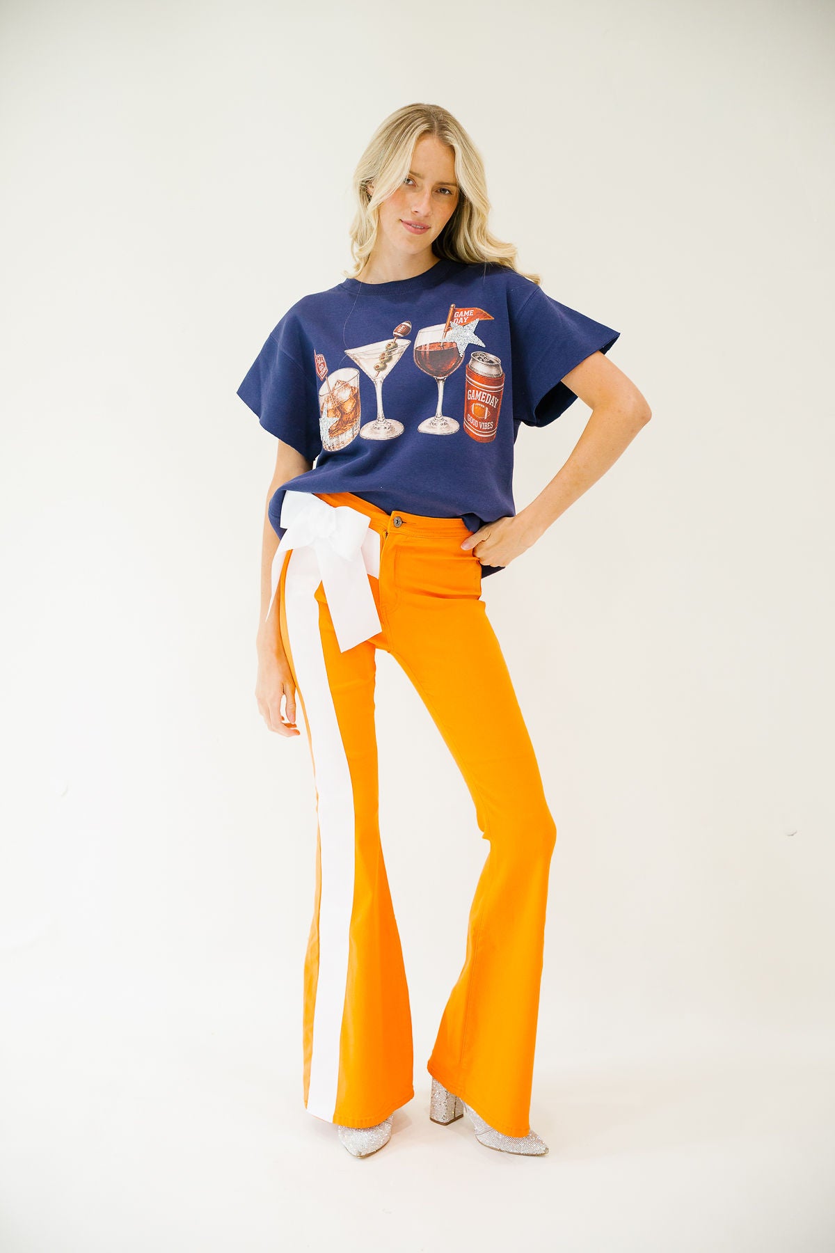 COCKTAILS & KICKOFFS NAVY PULLOVER