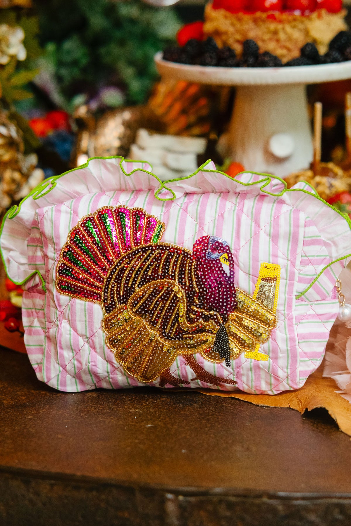 TURKEY CHEERS RUFFLE BAG Clutch Judith March