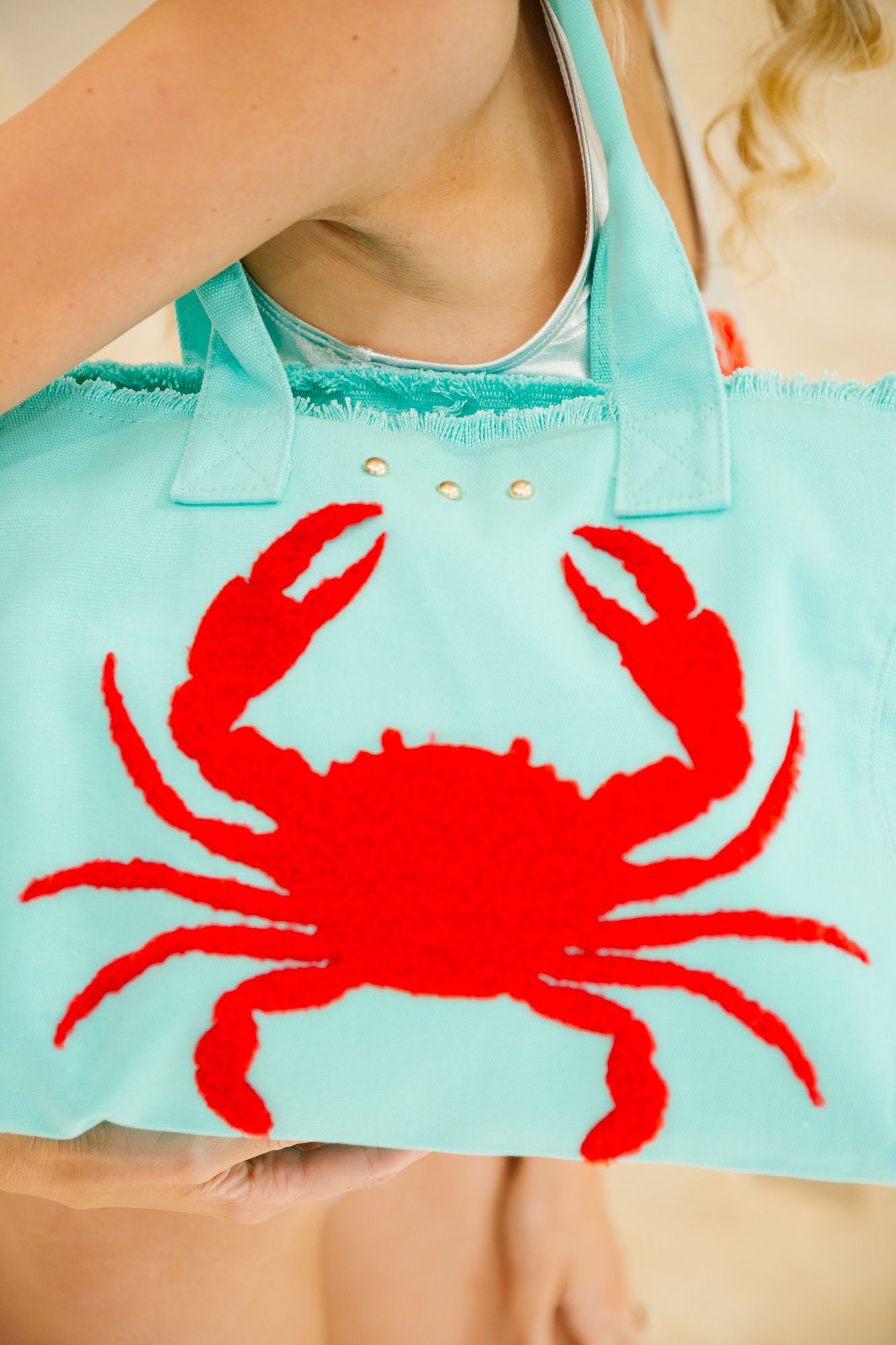 DON'T BE CRABBY BLUE TOTE