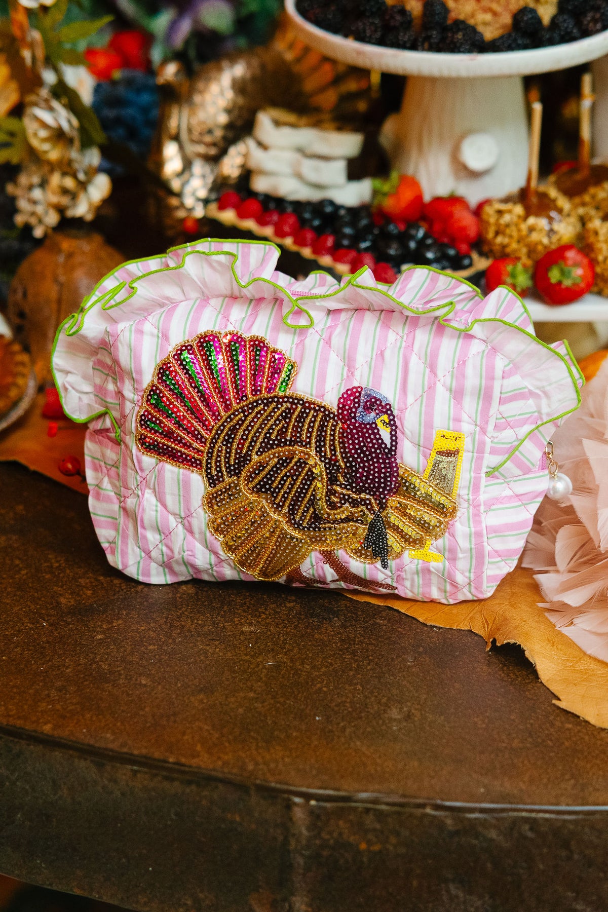 TURKEY CHEERS RUFFLE BAG Clutch Judith March