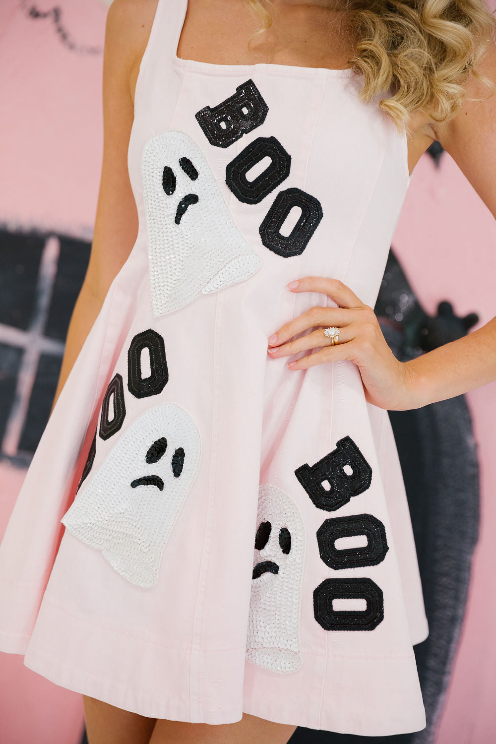BOO GHOST PINK DRESS