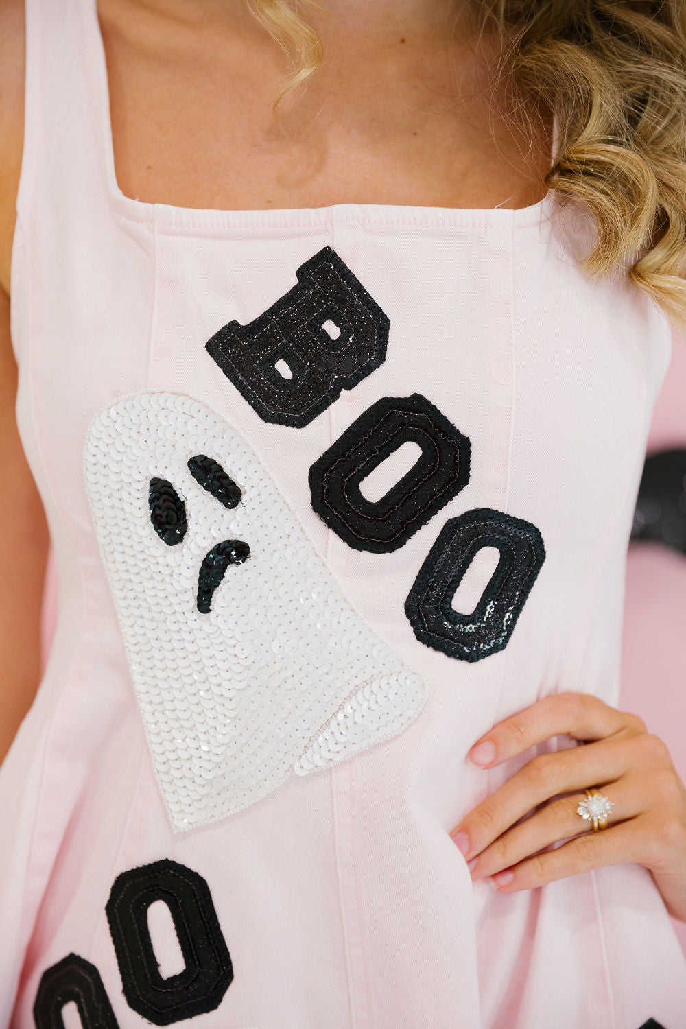 BOO GHOST PINK DRESS