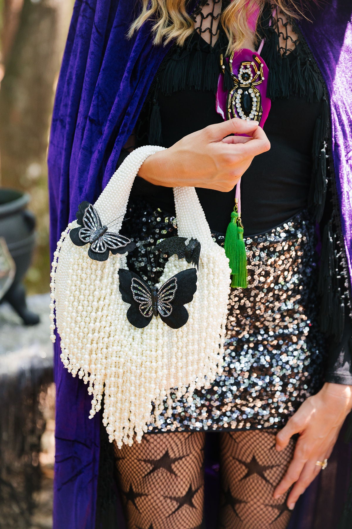 MOONLIT FLUTTER PEARL BAG Clutch Judith March