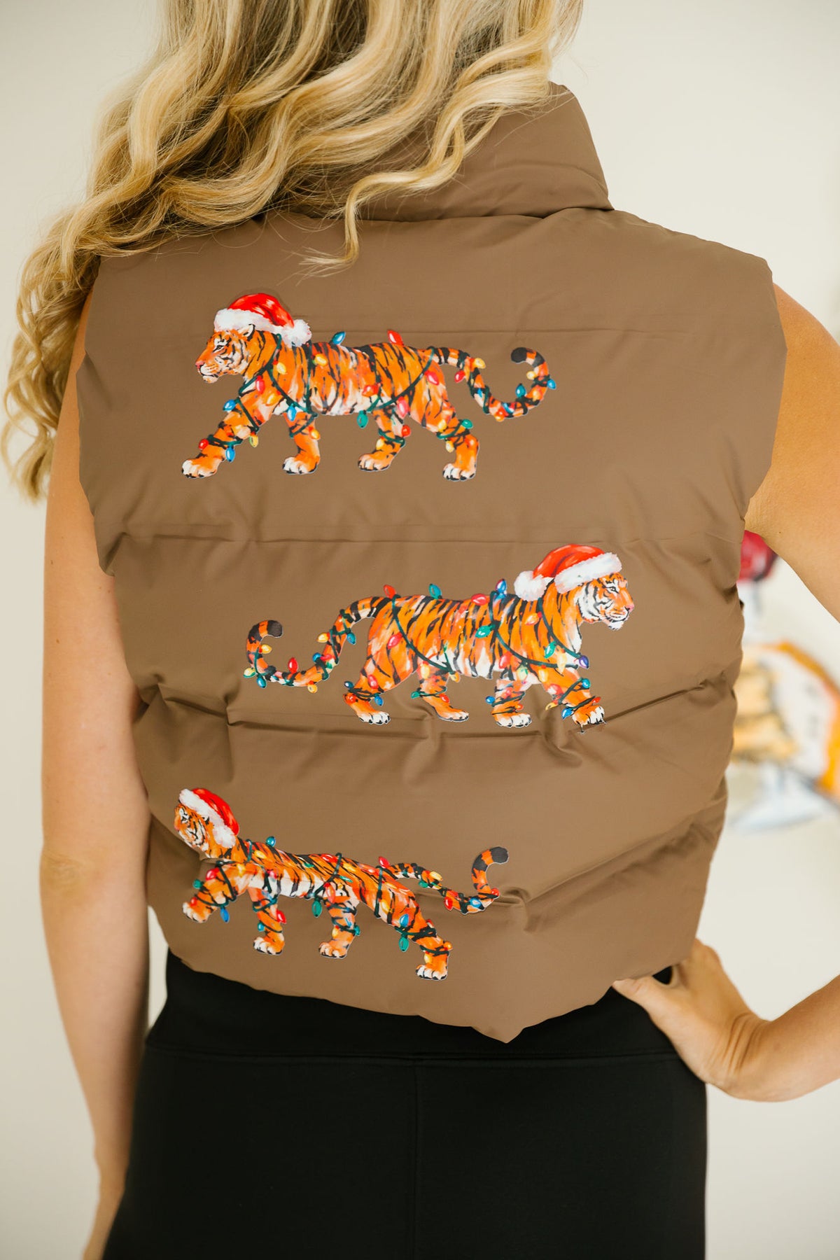 WILD ABOUT CHRISTMAS BROWN VEST VEST Judith March
