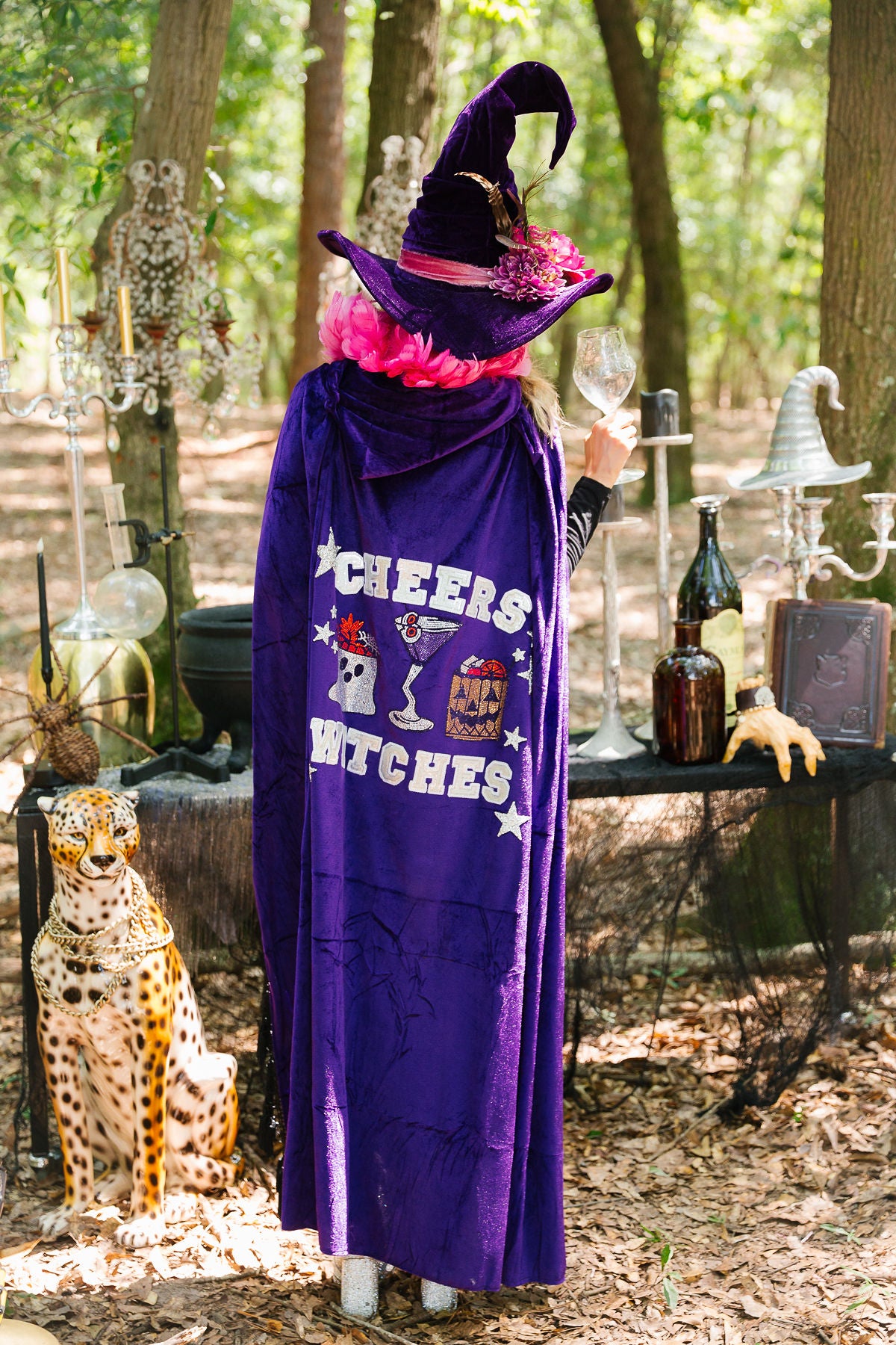 CHEERS WITCHES PURPLE CAPE - ONE SIZE