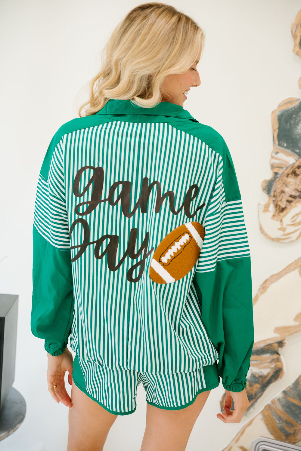 GAMEDAY GREEN STRIPED SET SET Judith March