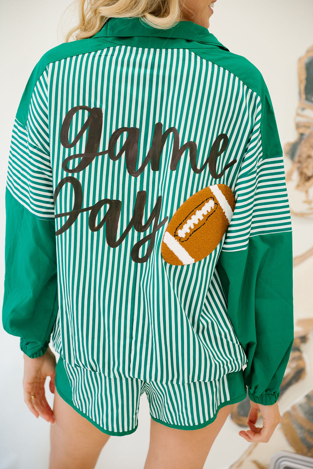 GAMEDAY GREEN STRIPED SET SET Judith March
