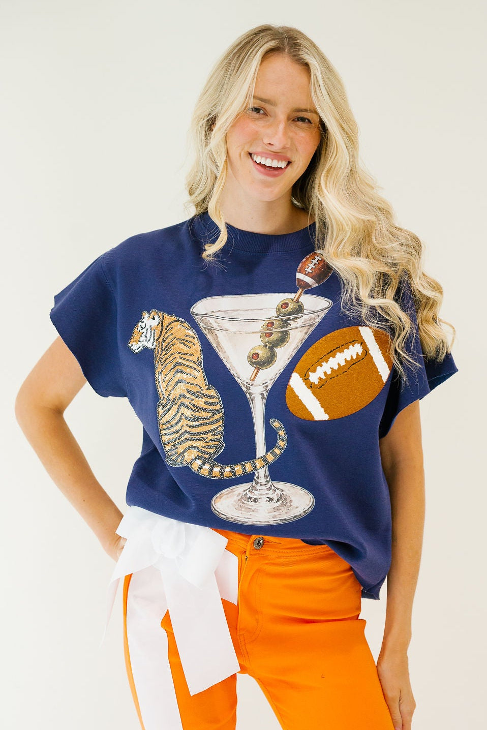 TIGERS & TINIS NAVY PULLOVER