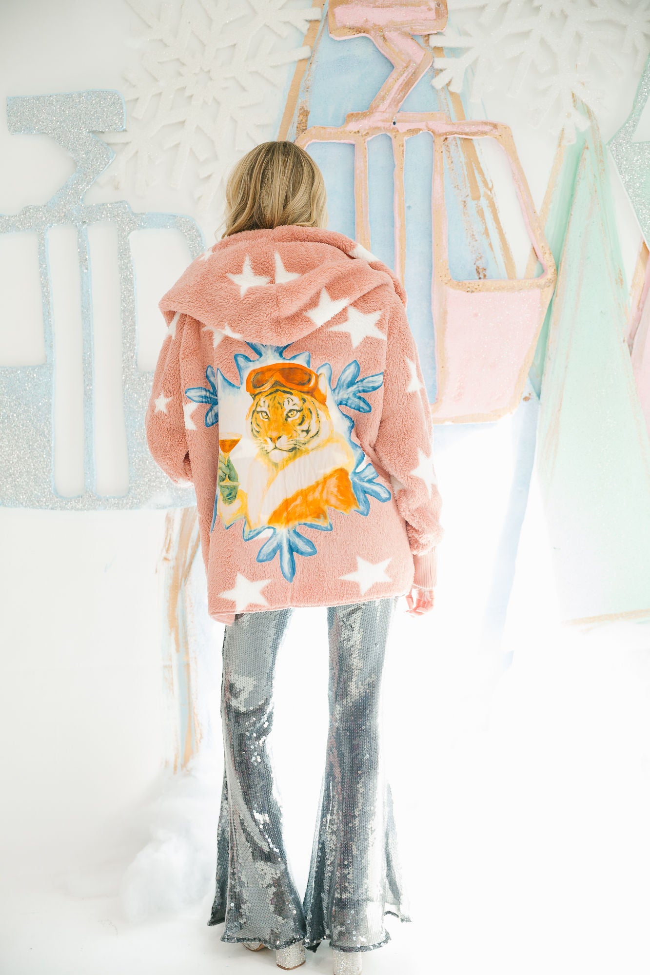 FROSTED TIGER PINK STAR CARDIGAN cardigan Judith March