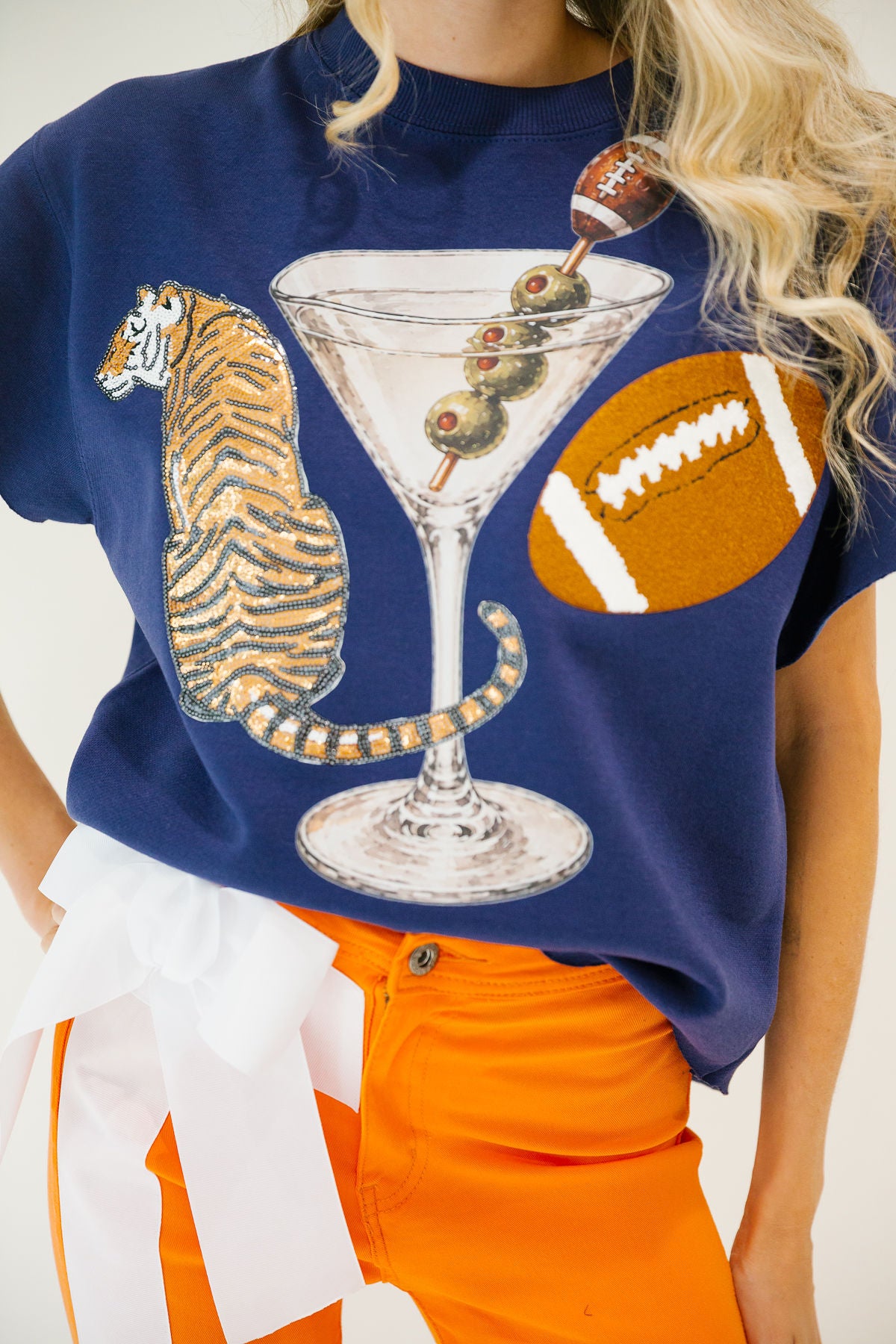 TIGERS & TINIS NAVY PULLOVER