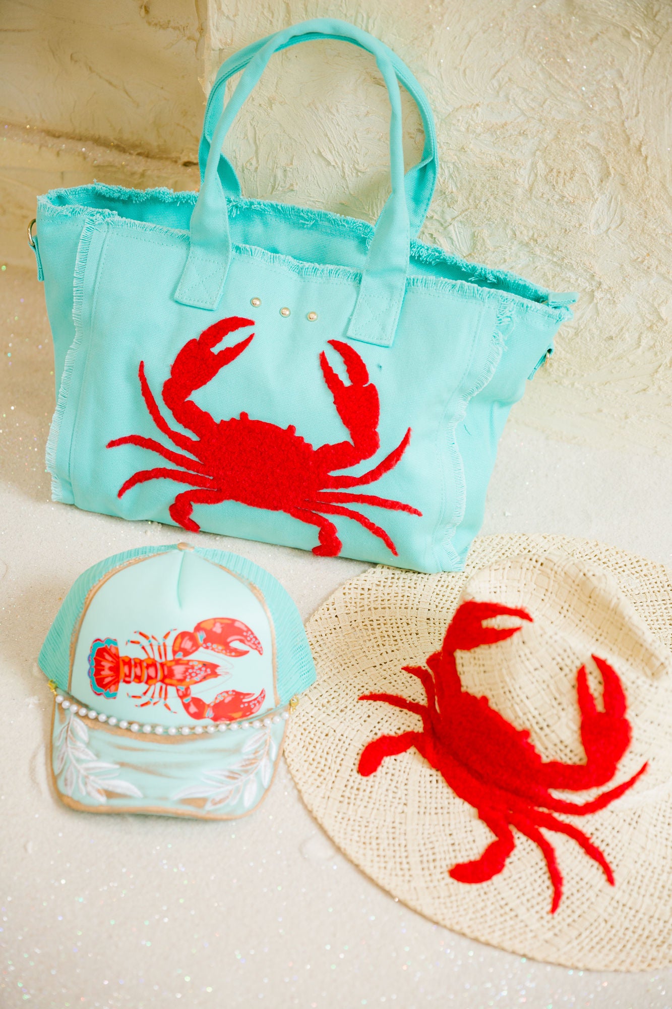 DON'T BE CRABBY BLUE TOTE