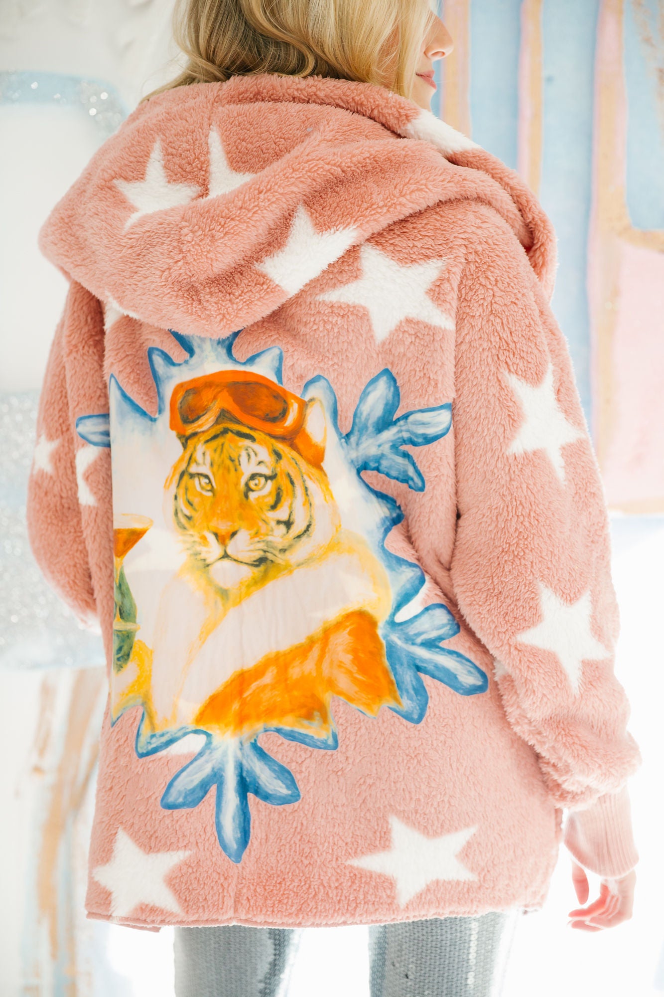 FROSTED TIGER PINK STAR CARDIGAN cardigan Judith March
