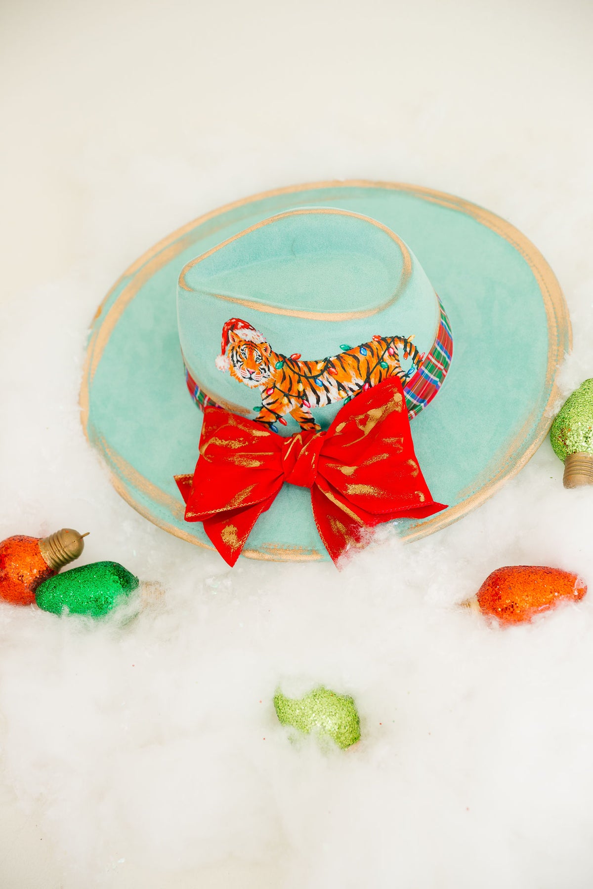 WILD ABOUT CHRISTMAS TEAL RANCHER HAT TRUCKER HAT Judith March