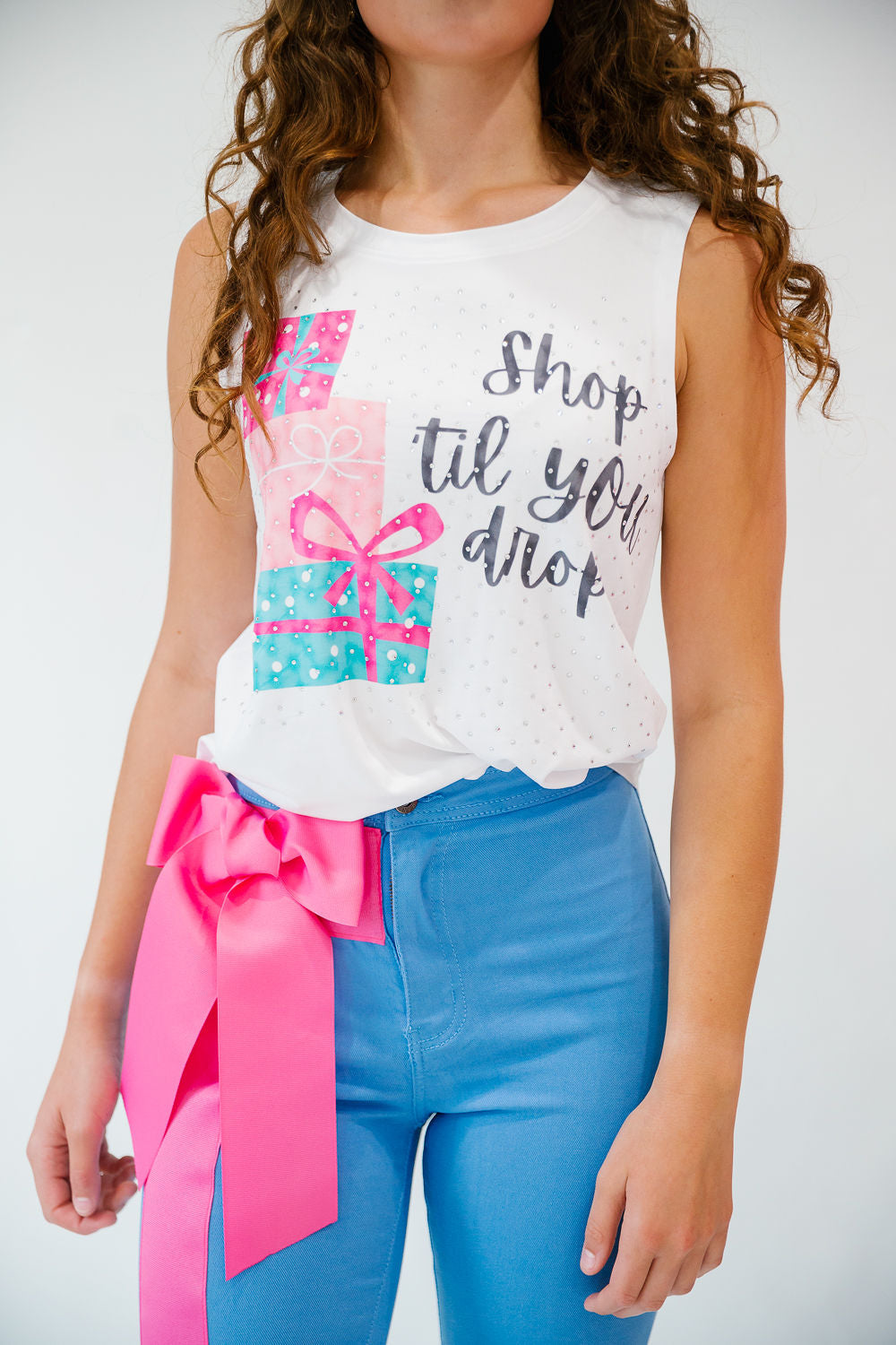 SHOP TIL YOU DROP TANK TANK Judith March