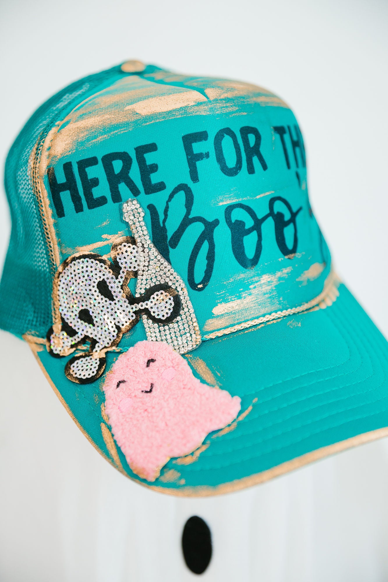 HERE FOR THE BOO'S TRUCKER HAT TRUCKER HAT Judith March