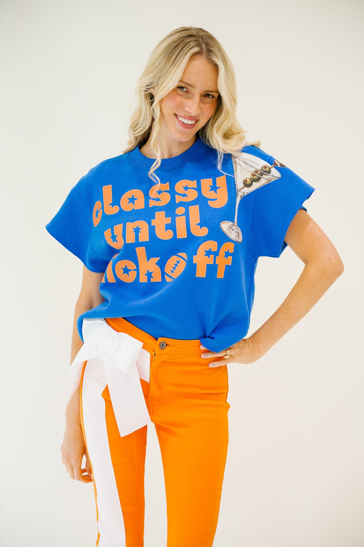 CLASSY UNTIL KICKOFF ROYAL PULLOVER