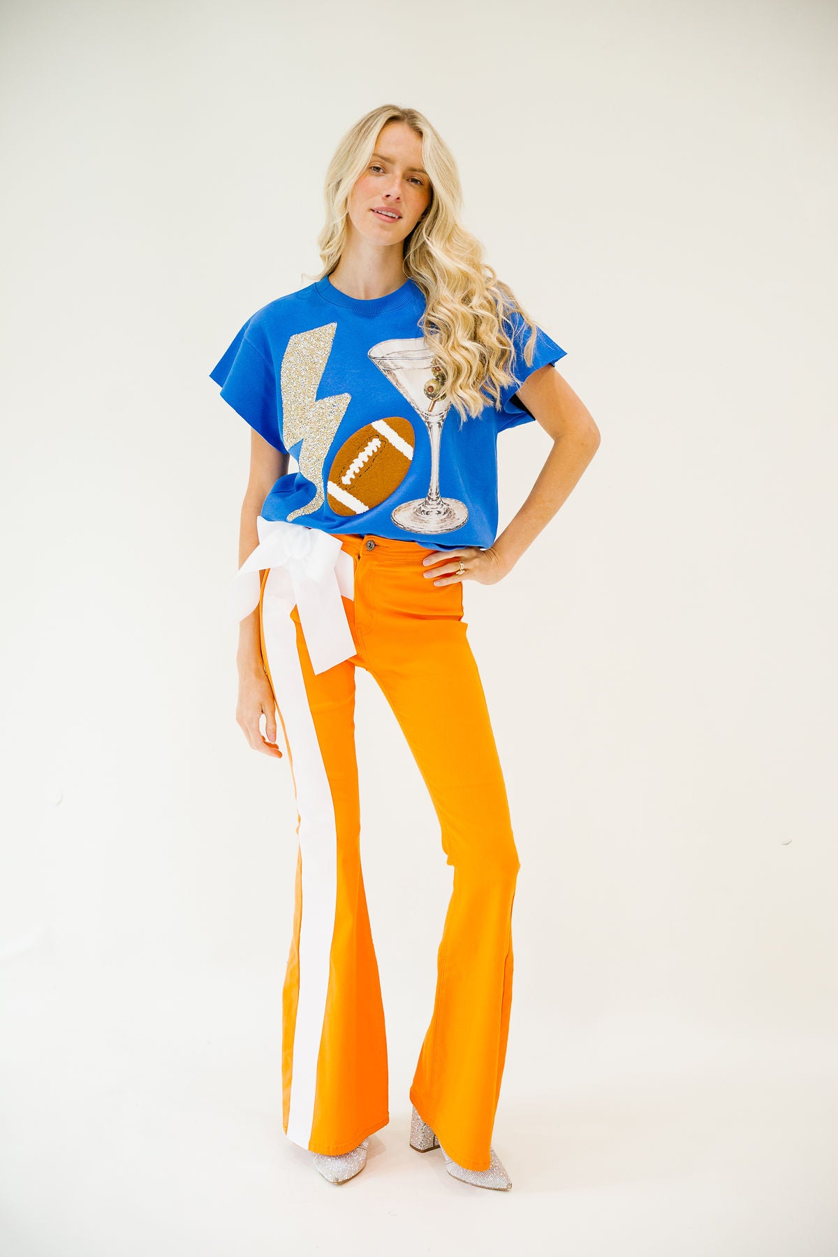 TOUCHDOWNS & TINIS ROYAL PULLOVER