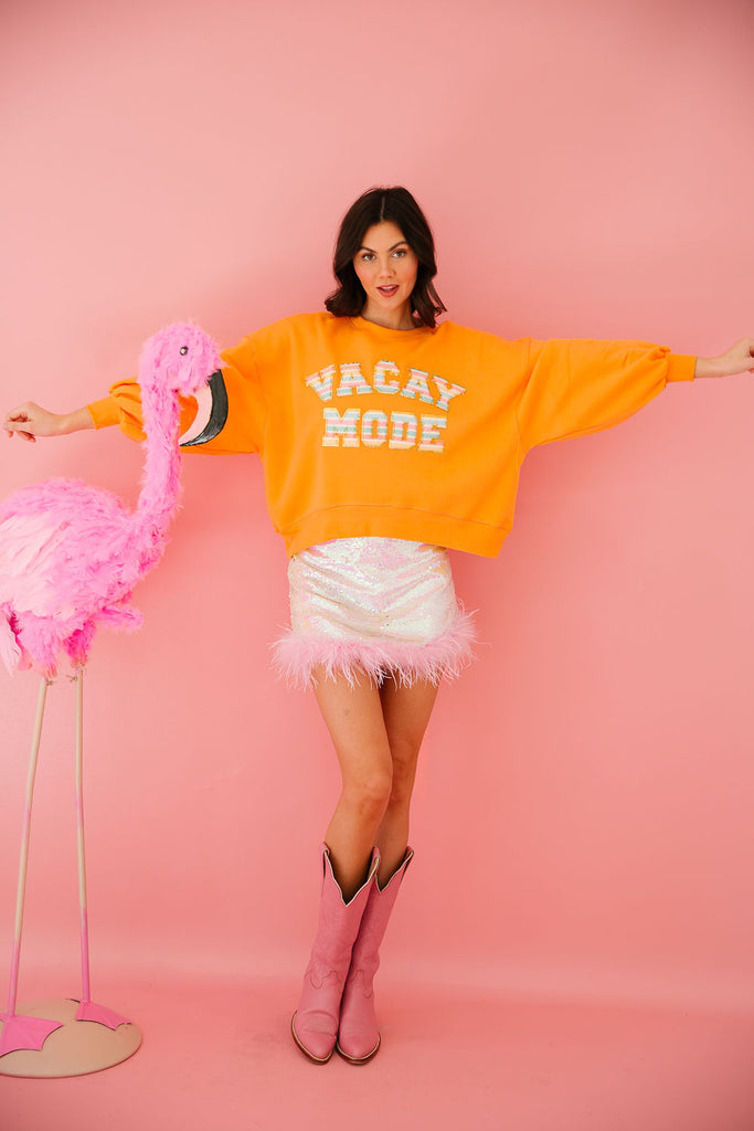 VACAY MODE ORANGE PULLOVER pullover Judith March