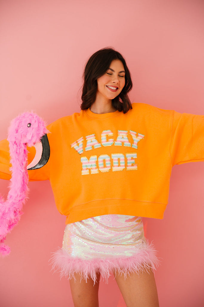 VACAY MODE ORANGE PULLOVER pullover Judith March
