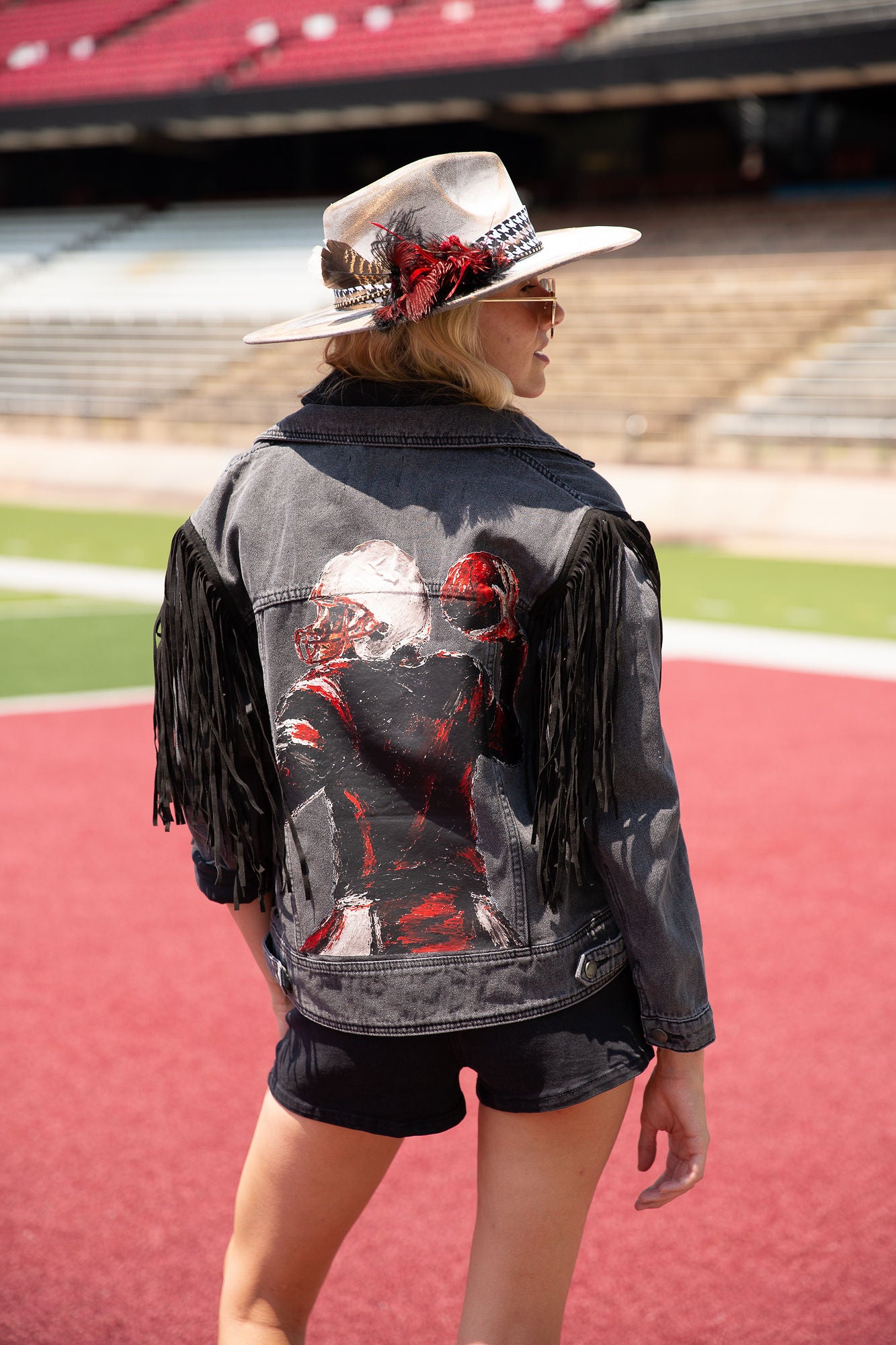 HAIL MARY HAND PAINTED FRINGE JACKET JACKET Judith March