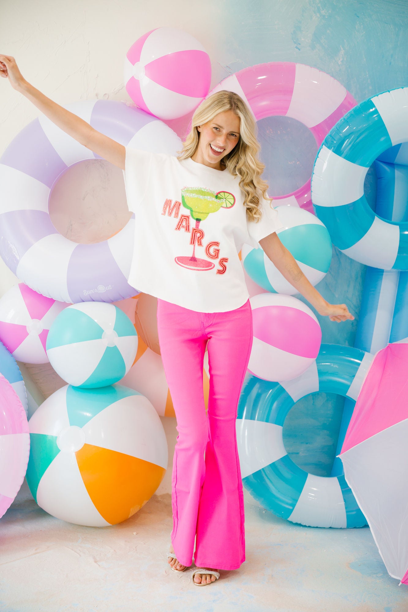 PINK SEQUIN MARGS PULLOVER SWEATER Judith March