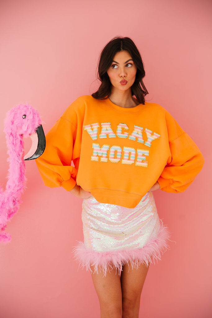 VACAY MODE ORANGE PULLOVER pullover Judith March