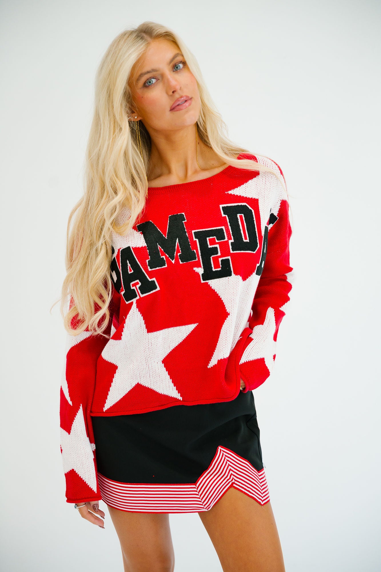 GAMEDAY RED STAR SWEATER PULLOVER Judith March