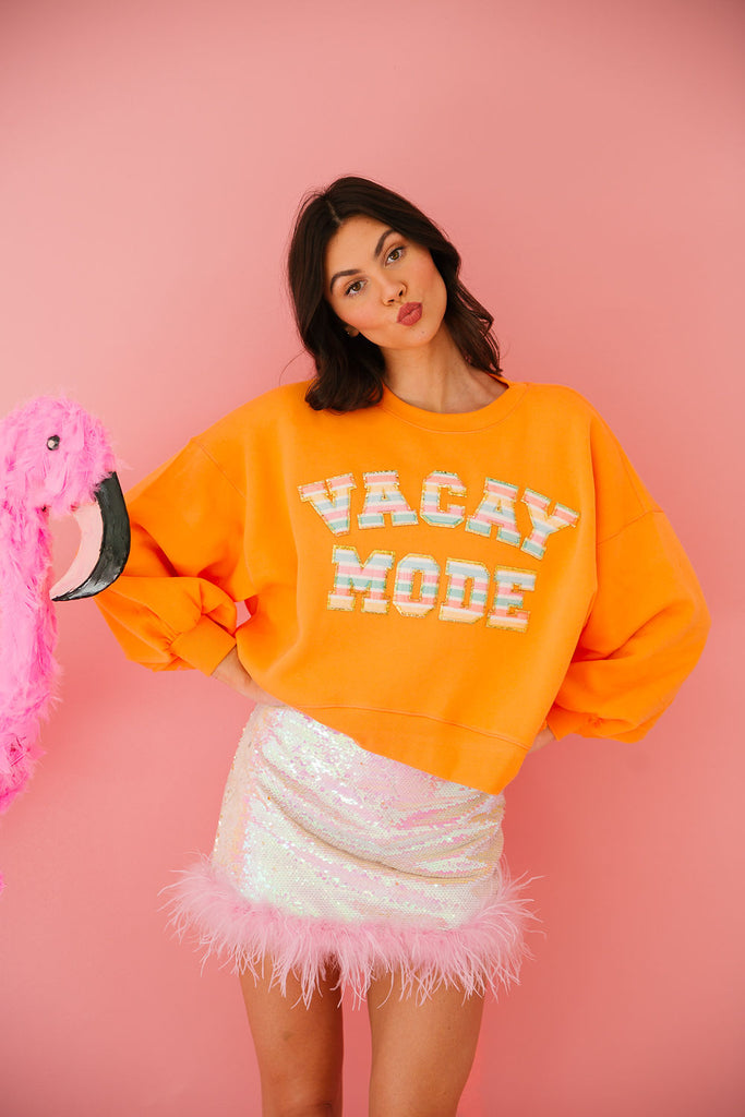 VACAY MODE ORANGE PULLOVER pullover Judith March