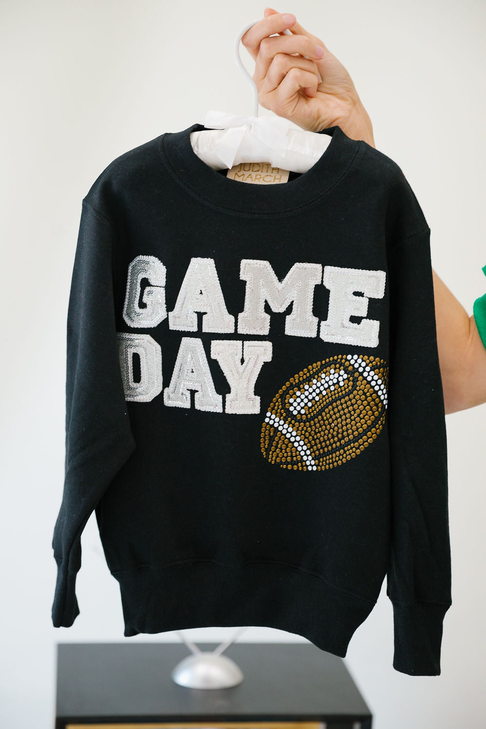 MINI KIDS GAMEDAY GLAM BLACK PULLOVER