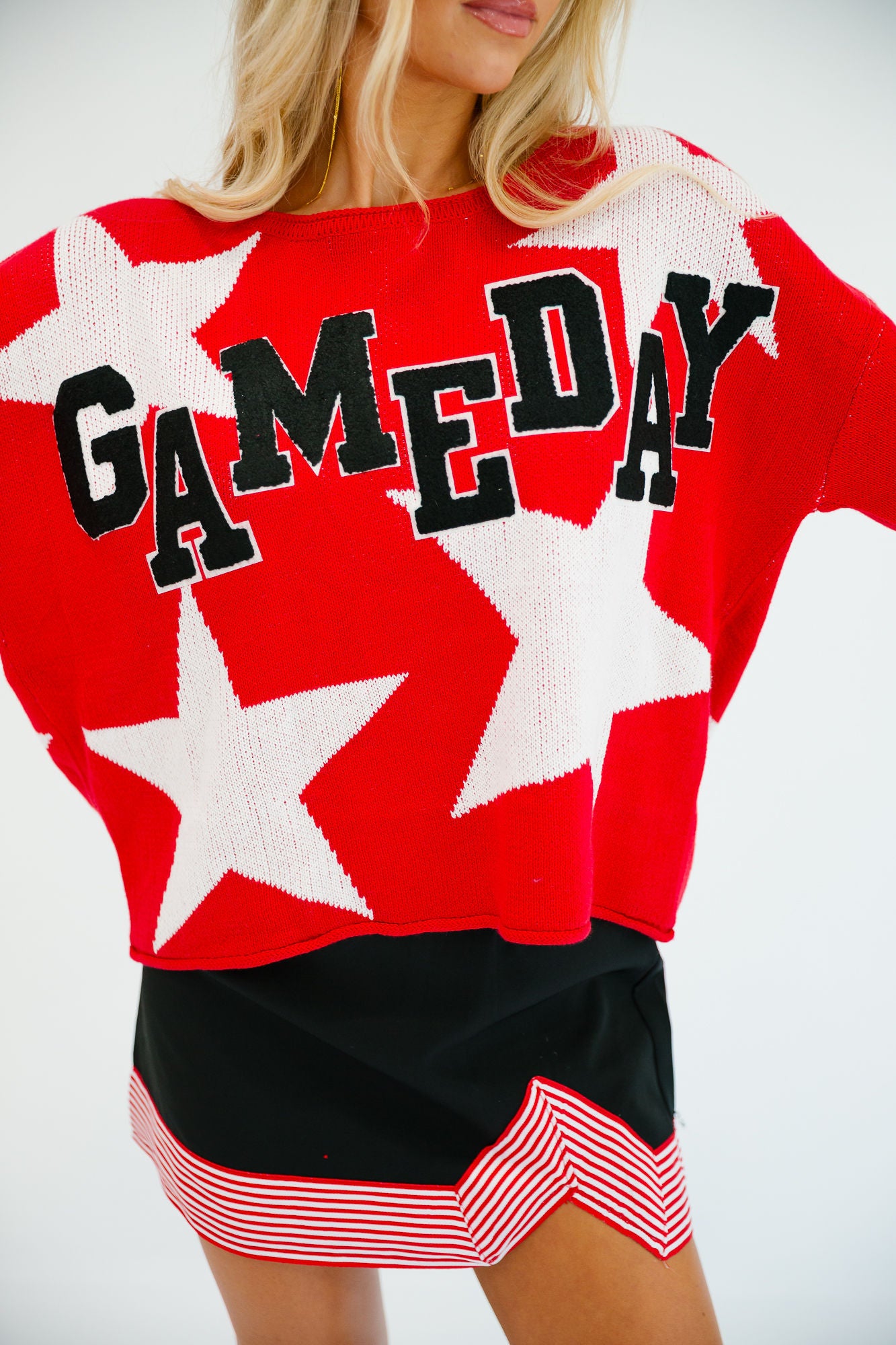 GAMEDAY RED STAR SWEATER PULLOVER Judith March