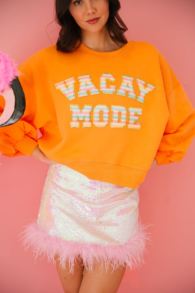 VACAY MODE ORANGE PULLOVER pullover Judith March