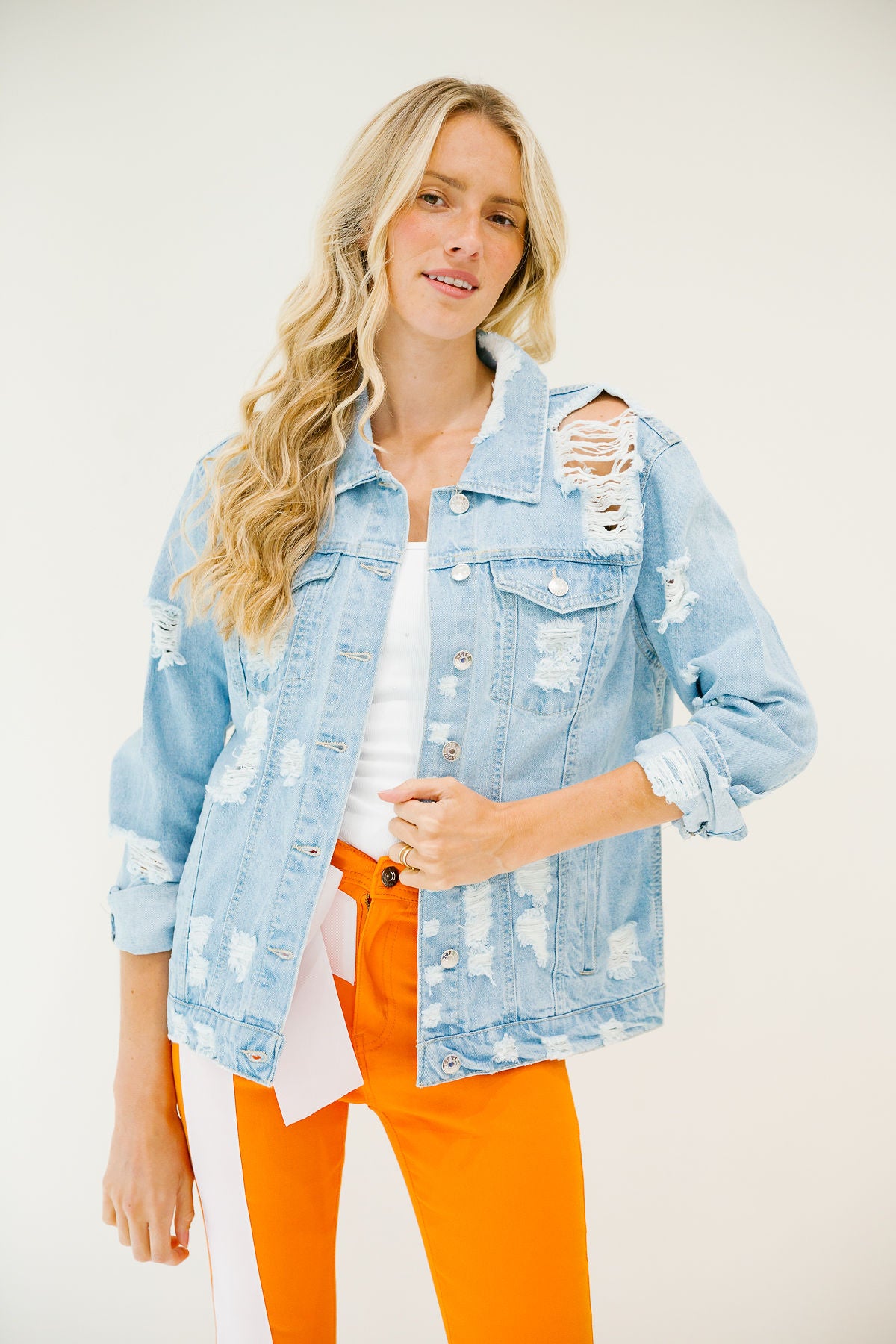 IN THE JUNGLE DENIM JACKET gameday23 Judith March