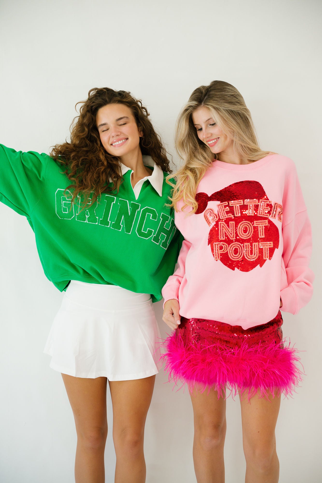 GRINCHY GREEN CREW NECK PULLOVER Judith March