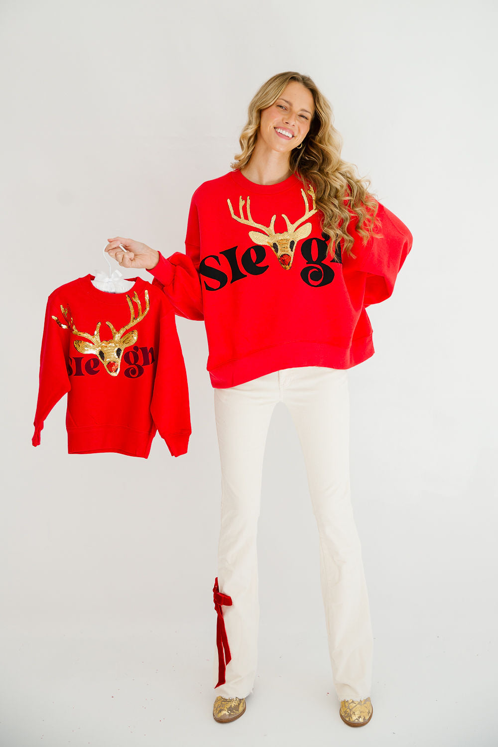 MINI KIDS REINDEER SLEIGH PULLOVER PULLOVER Judith March