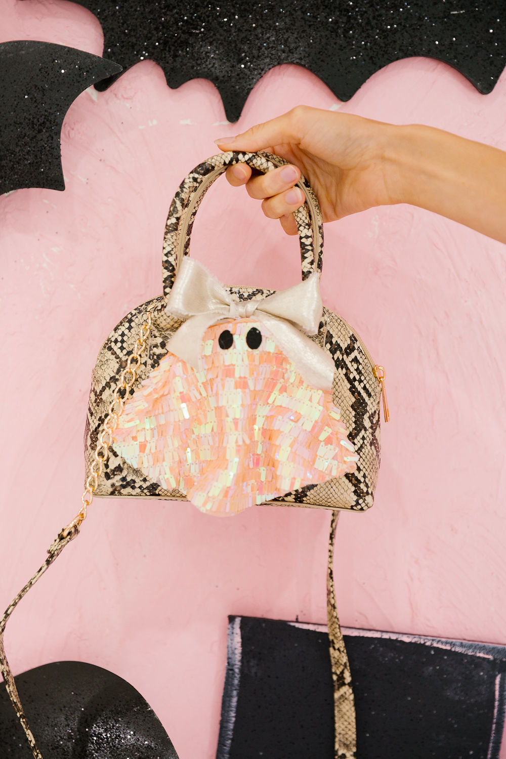 GHOSTLY PYTHON BAG Clutch Judith March
