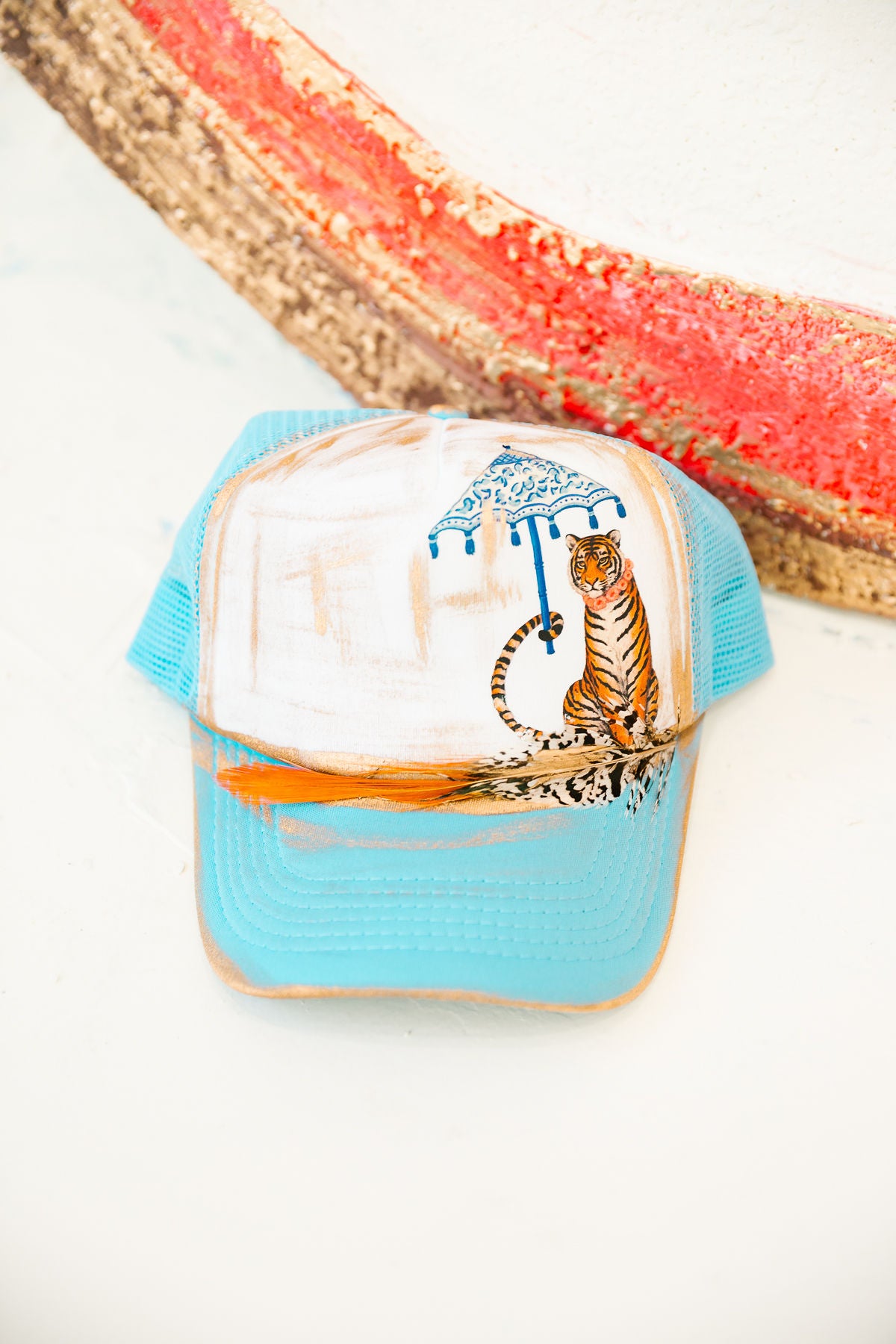 COASTAL TIGER BLUE TRUCKER HAT TRUCKER HAT Judith March