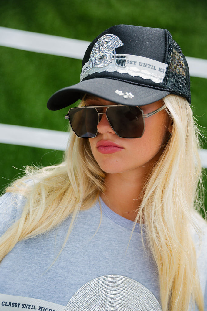 CLASSY UNTIL KICKOFF HELMET TRUCKER HAT TRUCKER HAT Judith March   