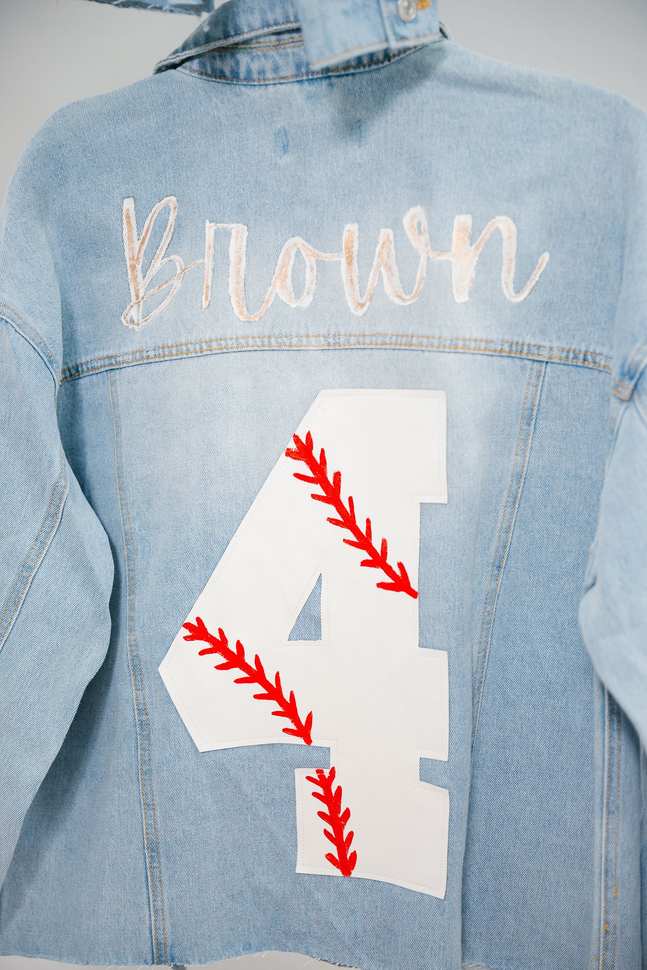 CUSTOM SPORTS DENIM JACKET JACKET Judith March