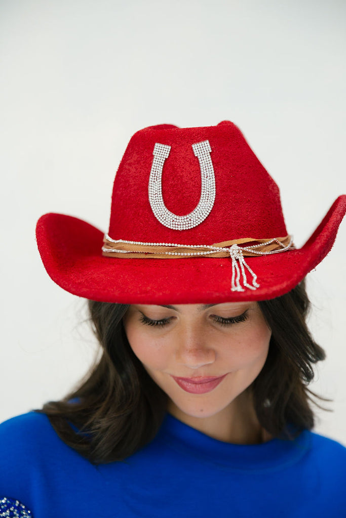 LUCKY YOU SCARLET RANCHER RANCHER HAT Judith March   