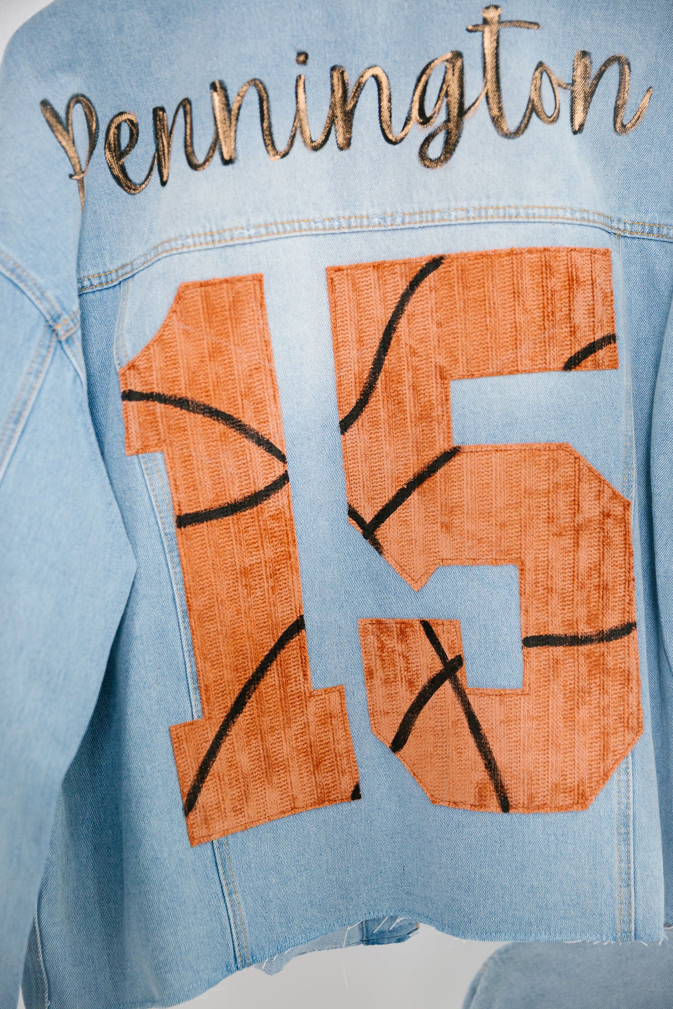CUSTOM SPORTS DENIM JACKET JACKET Judith March