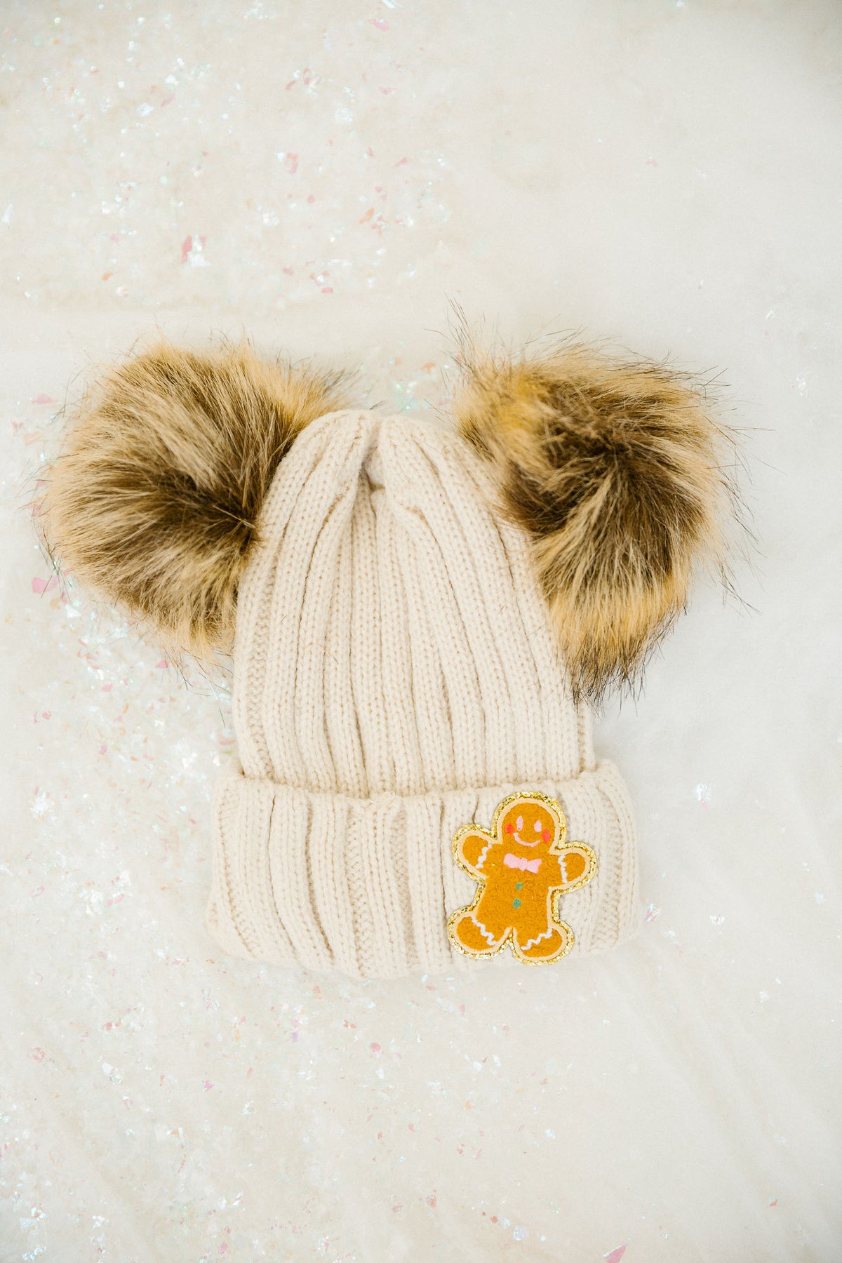GINGERBREAD CUTIE MOMMY & ME BEANIES BEANIE Judith March MINI KIDS (CREAM)