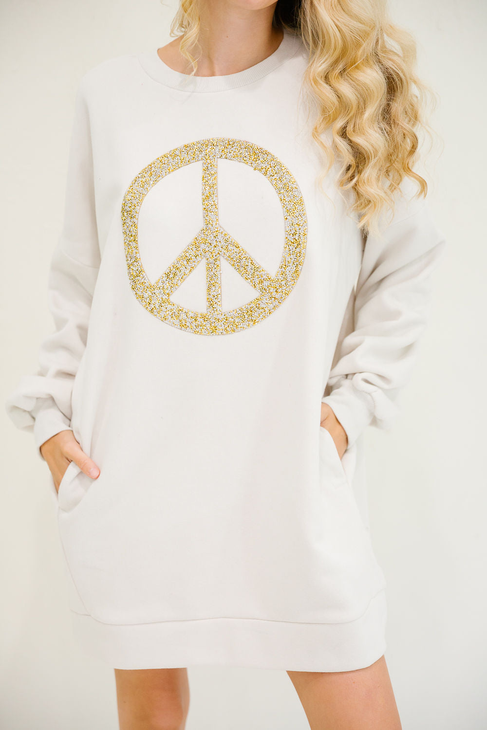 **PEACE SIGN PULLOVER DRESS - L/XL DRESS Judith March